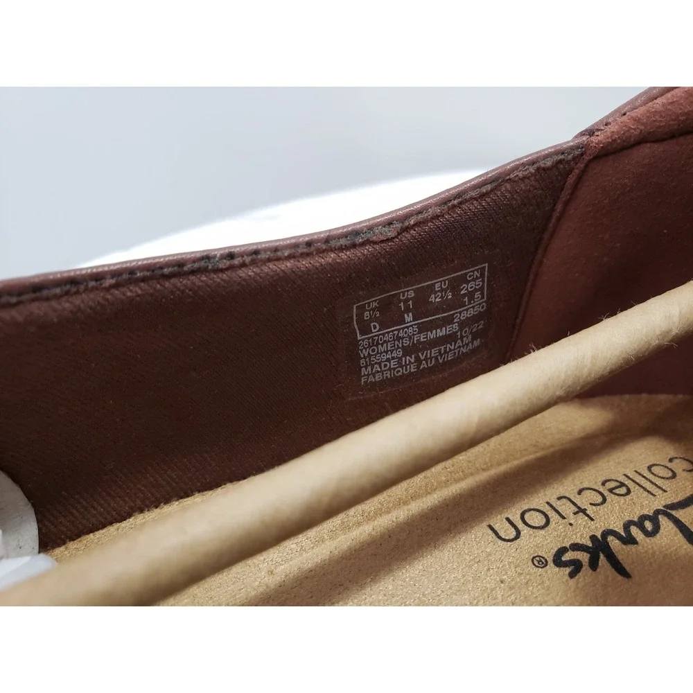 NEW NO BOX SIZE 11 Clarks Women's Cora Drift Brown Loafer SLip On Shoes Dark Tan